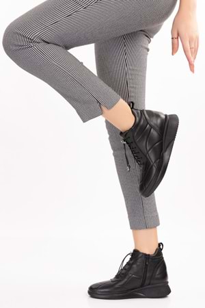 Gondol Kadın Hakiki Deri Hafif Günlük Spor Bot ndr.5515 - Siyah - 41