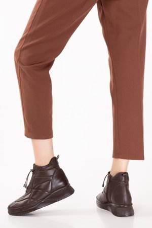 Gondol Kadın Hakiki Deri Hafif Günlük Spor Bot ndr.5515 - Kahverengi - 36