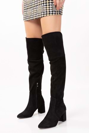 Gondol Kadın Diz Üstü Çorap Çizme anl.2535 - Siyah - 36
