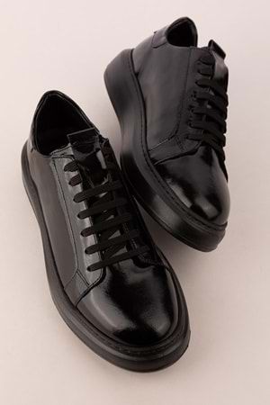 Gondol Içi Dışı Hakiki Deri Günlük Rahat Ayakkabı mals.352 - siyah rugan - 39