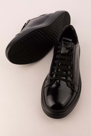 Gondol Içi Dışı Hakiki Deri Günlük Rahat Ayakkabı mals.352 - siyah rugan - 39