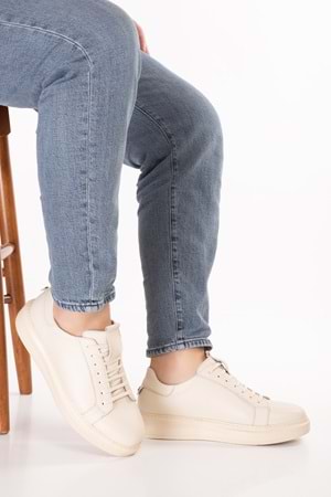 Gondol Içi Dışı Hakiki Deri Günlük Rahat Ayakkabı mals.352 - Bej - 42