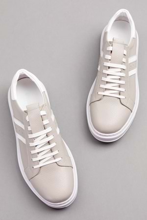 Gondol Içi Dışı Hakiki Deri Günlük Rahat Ayakkabı mals.353 - Gri - 43