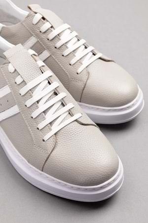 Gondol Içi Dışı Hakiki Deri Günlük Rahat Ayakkabı mals.353 - Gri - 43