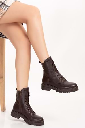 Gondol Hakiki Deri Rahat Günlük Postal Bot anl.2716 - Kahverengi - 36