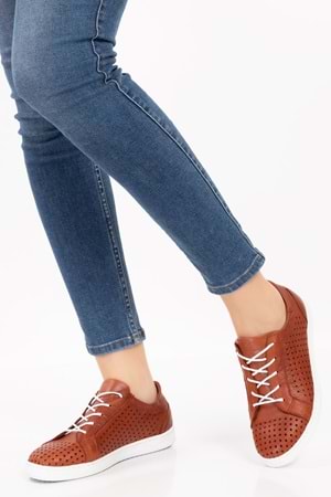 Gondol Kadın Hakiki Deri Günlük Rahat Ayakkabı gnd.108 - Fındık - 40