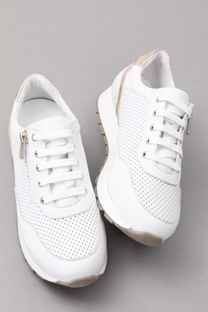 Gondol Içi Dışı Hakiki Deri Anatomik Taban Spor Ayakkabı gnd.20578 - Beyaz - 36