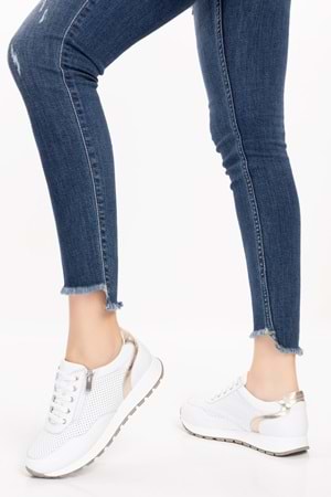 Gondol Içi Dışı Hakiki Deri Anatomik Taban Spor Ayakkabı gnd.20578 - Beyaz - 36