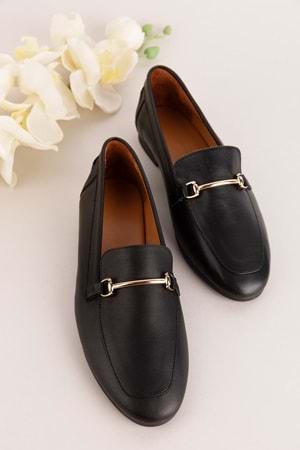 Gondol Hakiki Deri Kadın Babet tzr.23101 - Siyah - 36