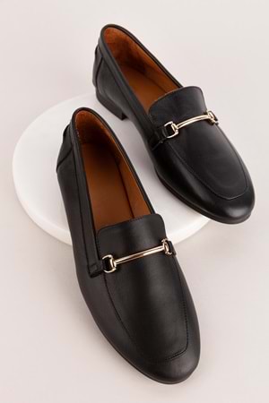 Gondol Hakiki Deri Kadın Babet tzr.23101 - Siyah - 36