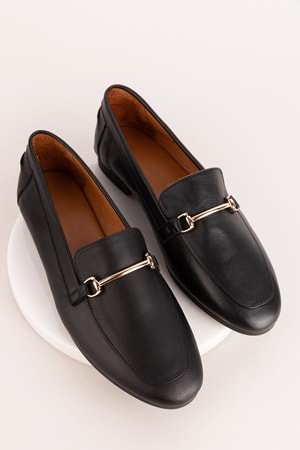 Gondol Hakiki Deri Kadın Babet tzr.23101 - Siyah - 36