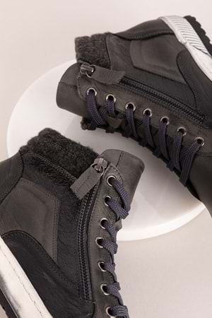 Gondol Içi Dışı Hakiki Deri Günlük Bot tzr.24050 - Antrasit - 40