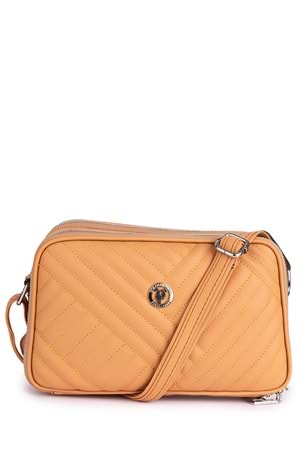 Gondol Kadın Günlük Çapraz Omuz Çantası gp.1327 - Camel Kapitone