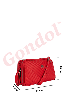 Gondol Kadın Günlük Çapraz Omuz Çantası gp.1327 - Camel Kapitone