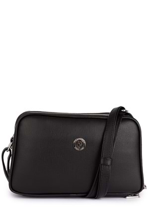 Gondol Kadın Günlük Çapraz Omuz Çantası gp.1327 - Siyah Cilt