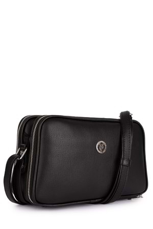 Gondol Kadın Günlük Çapraz Omuz Çantası gp.1327 - Siyah Cilt