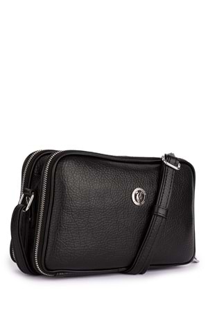 Gondol Kadın Günlük Çapraz Omuz Çantası gp.1327 - Siyah Flötr