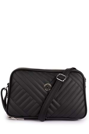 Gondol Kadın Günlük Çapraz Omuz Çantası gp.1327 - Siyah Kapitone