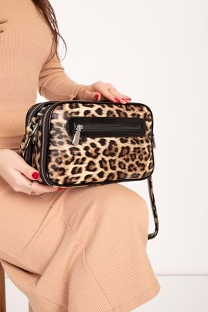 Gondol Kadın Günlük Çapraz Omuz Çantası gp.1327 - Leopar - TEK EBAT