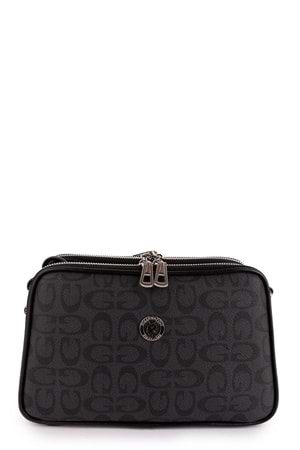 Gondol Kadın Günlük Çapraz Omuz Çantası gp.1327 - Gri Yazı