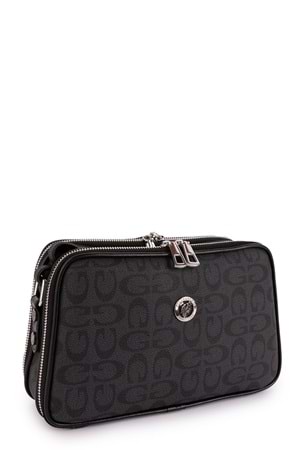 Gondol Kadın Günlük Çapraz Omuz Çantası gp.1327 - Gri Yazı