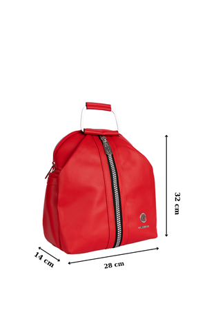 Gondol Kadın Metal Saplı Günlük Şık El ve Sırt Çantası gp.1110 - Siyah Yazı