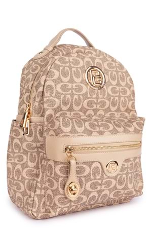 Gondol Kadın Günlük Şık El ve Sırt Çantası gp.1433 - Vizon Desen