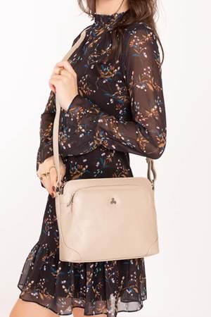 Gondol Kadın Günlük Postacı Çantası ysm.1300 - Bej - TEK EBAT