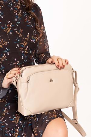 Gondol Kadın Günlük Postacı Çantası ysm.1300 - Bej - TEK EBAT