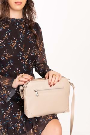 Gondol Kadın Günlük Postacı Çantası ysm.1300 - Bej - TEK EBAT