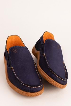 Gondol Içi Dışı Hakiki Deri Hafif Günlük Rahat Ayakkabı src.830 - Lacivert - 40