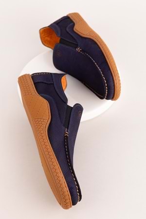 Gondol Içi Dışı Hakiki Deri Hafif Günlük Rahat Ayakkabı src.830 - Lacivert - 40