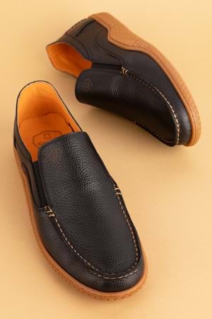 Gondol Içi Dışı Hakiki Deri Hafif Günlük Rahat Ayakkabı src.830 - Siyah - 40