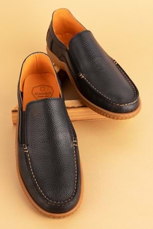 Gondol Içi Dışı Hakiki Deri Hafif Günlük Rahat Ayakkabı src.830 - Siyah - 40