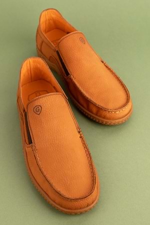 Gondol Içi Dışı Hakiki Deri Hafif Günlük Rahat Ayakkabı src.830 - Taba - 40