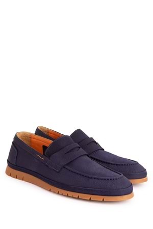 Gondol Içi Dışı Hakiki Deri Hafif Günlük Rahat Ayakkabı src.807 - Lacivert - 40