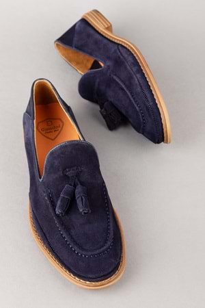 Gondol Içi Dışı Hakiki Deri Hafif Günlük Rahat Ayakkabı src.851 - Lacivert Süet - 42