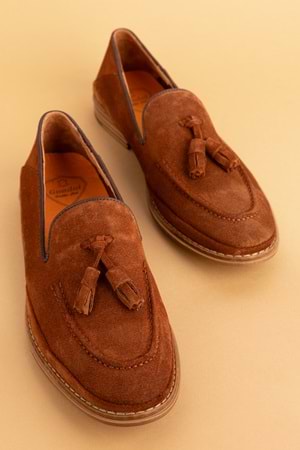 Gondol Içi Dışı Hakiki Deri Hafif Günlük Rahat Ayakkabı src.851 - Taba Süet - 40