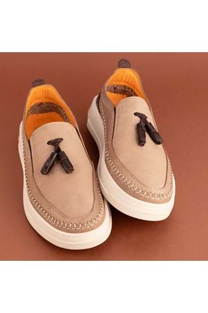 Gondol Içi Dışı Hakiki Deri Hafif Günlük Rahat Ayakkabı src.322 - Kum - 40