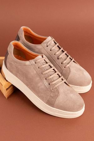 Gondol Içi Dışı Hakiki Deri Günlük Rahat Ayakkabı src.490 - Gri Süet - 43