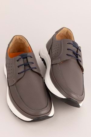 Gondol Içi Dışı Hakiki Deri Günlük Rahat Hafif Ayakkabı src.455 - Gri - 43