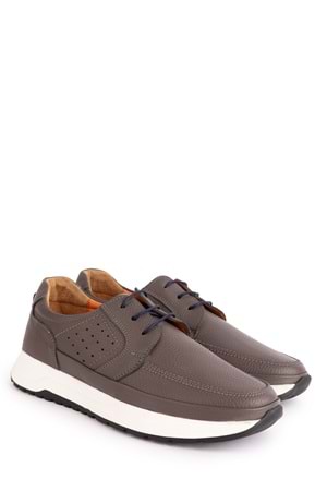 Gondol Içi Dışı Hakiki Deri Günlük Rahat Hafif Ayakkabı src.455 - Gri - 43