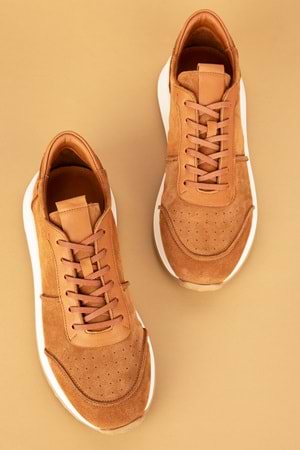 Gondol Erkek Içi Dışı Hakiki Süet Deri Günlük Rahat Ayakkabı tnl.8061 - Taba Süet - 41