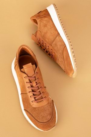 Gondol Erkek Içi Dışı Hakiki Süet Deri Günlük Rahat Ayakkabı tnl.8061 - Taba Süet - 41