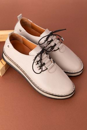 Gondol Hakiki Deri Hafif Taban Rahat Günlük Ayakkabı byz.530 - Gri - 40