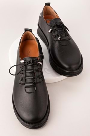 Gondol Hakiki Deri Hafif Taban Rahat Günlük Ayakkabı byz.530 - Siyah - 38