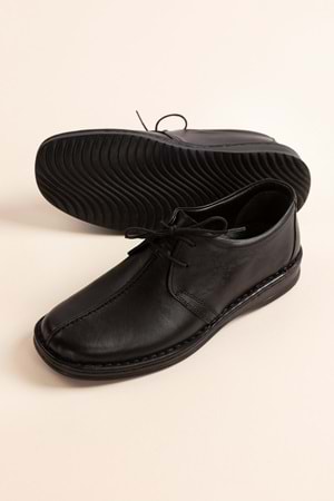 Gondol Erkek Hakiki Deri Günlük Klasik Ayakkabı kml.2026 - Siyah - 40