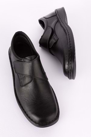 Gondol Erkek Hakiki Deri Günlük Klasik Ayakkabı kml.2029 - Siyah - 42