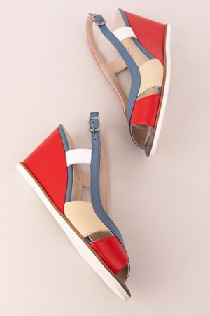 Gondol Kadın Hakiki Deri Dolgu Topuk Ayakkabı şhn.7029 - Multi - 37