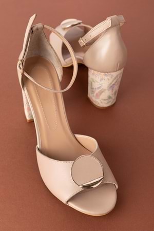 Gondol Kadın Hakiki Deri Renkli Topuklu Ayakkabı ast.4255 - Vizon - 40